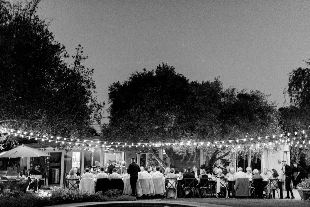 Private estate outdoor wedding reception