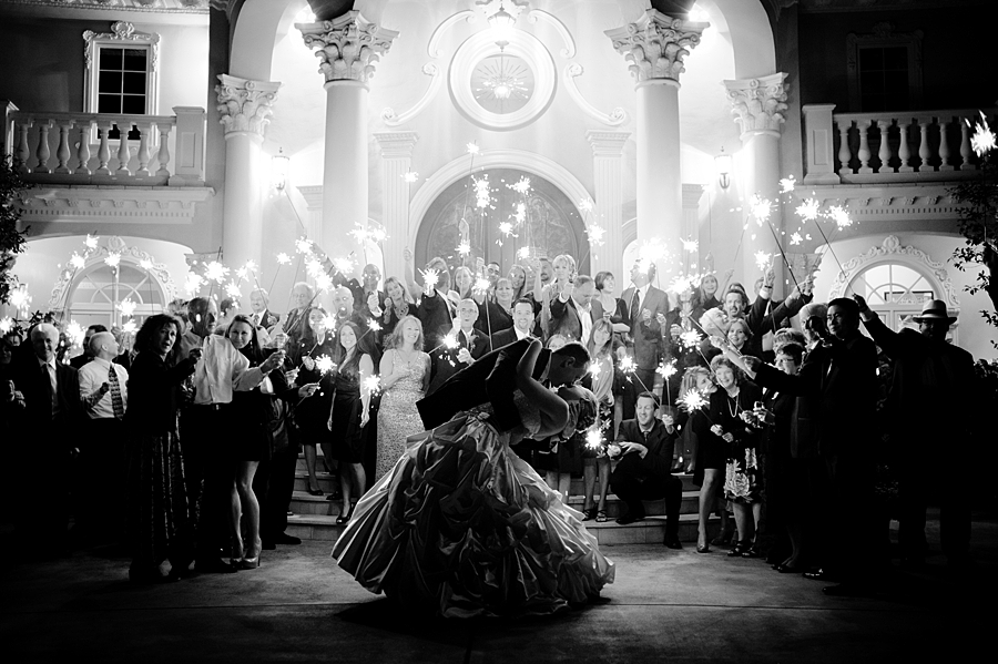 iconic wedding sparkler exit